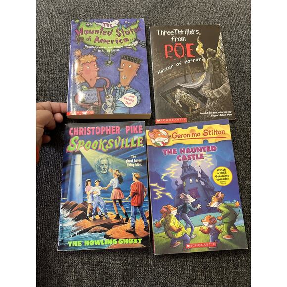 Lot of 4 Big Kids Scary Mystery Books - Picture 1 of 16